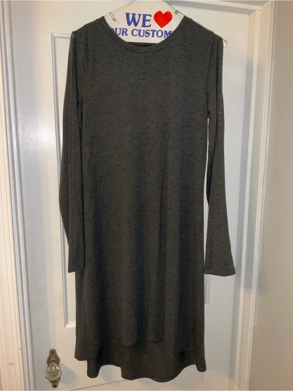 Mossimo Supply Co. Long Sleeve Knit Dress - Charcoal